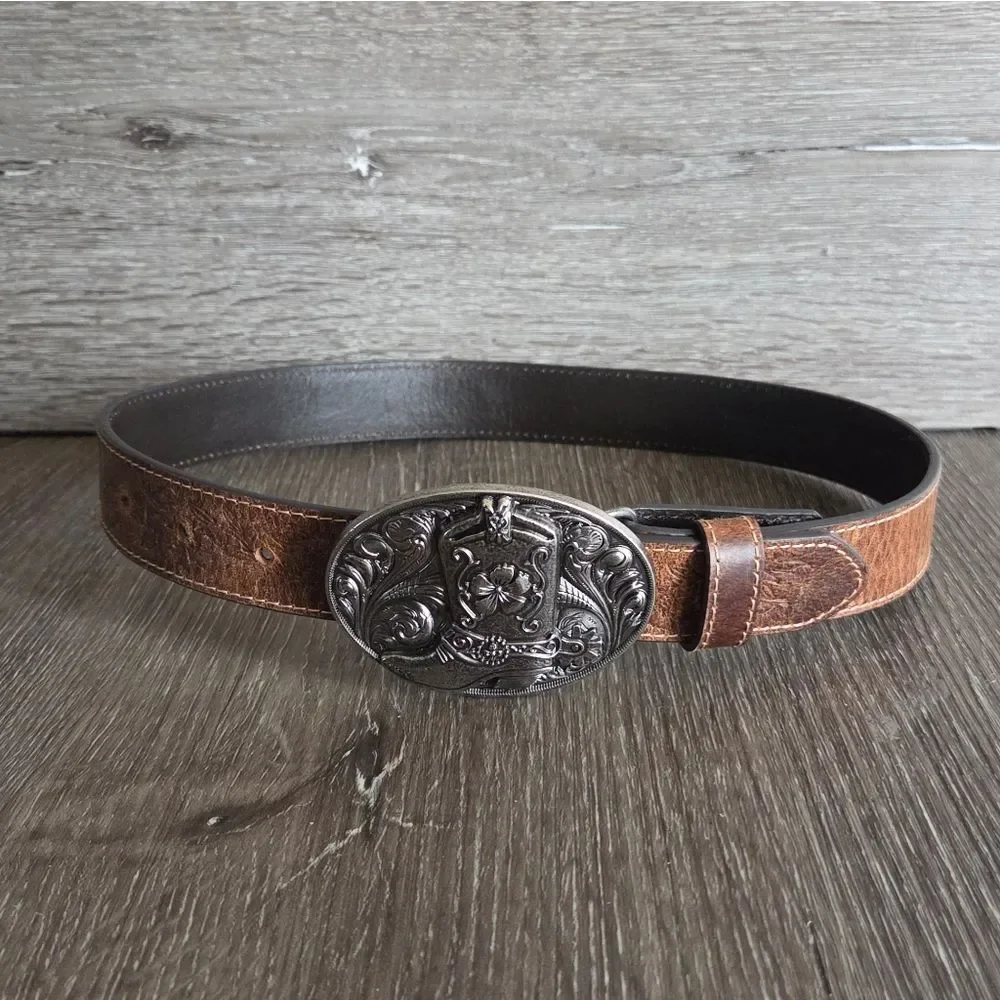 Shyanne Girls' Embossed Floral Boot Belt Size 24